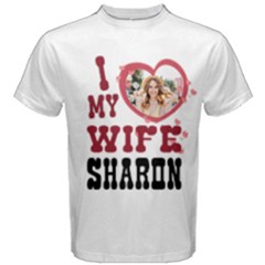 Personalized I Love My Wife Photo Women Cotton Tee