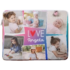 Personalized Photo Love Name Laptop Sleeve Case With Pocket