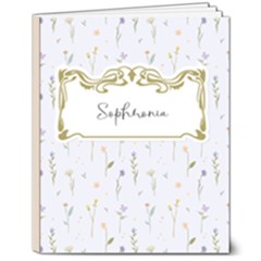 Personalized Name Flower Hardcover Notebook