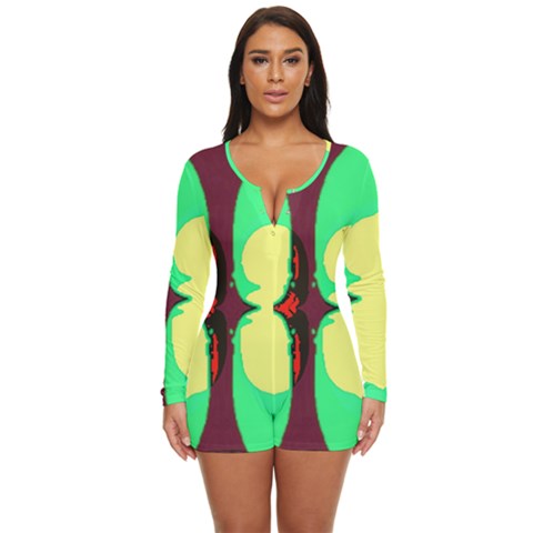 Long Sleeve Boyleg Swimsuit 