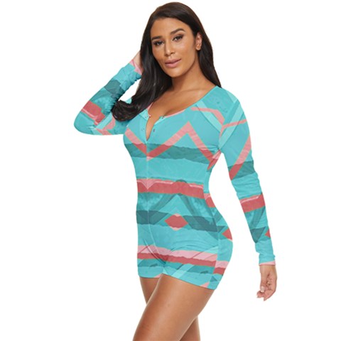 Long Sleeve Boyleg Swimsuit 