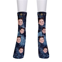 Personalized Galaxy Photo Sock - Crew Socks Personalized Galaxy Photo Sock - Crew Socks