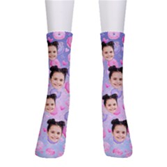 Personalized Donut Photo Sock - Crew Socks Personalized Donut Photo Sock - Crew Socks