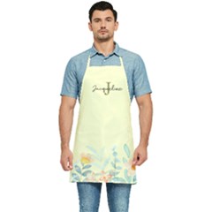 Personalized Bottom Flower Name Kitchen Apron