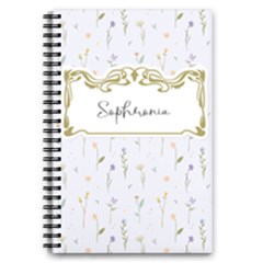Personalized Name Flower Notebook