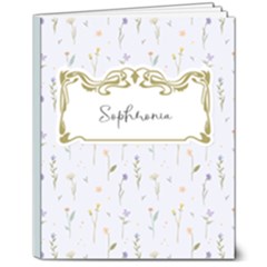 Personalized Name Flower Hardcover Notebook