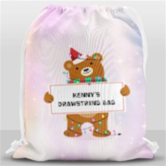 Personalized Any Text Xmas Bear Drawstring Bag