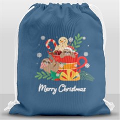 Personalized Any Text Xmas Sloth Drawstring Bag