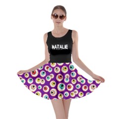 Personalized Name Halloween Eyes Pattern Dress - Skater Dress Personalized Name Halloween Eyes Pattern Dress - Skater Dress