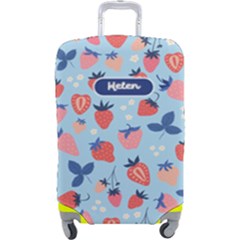 Personalized Name Any Text Strawberry Luggage Cover