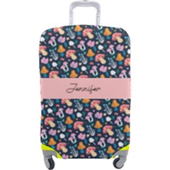 Personalized Name Any Text Mushroom Luggage Cover