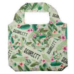 Personalized Tropical Summer Name Any Text Premium Foldable Grocery Recycle Bag