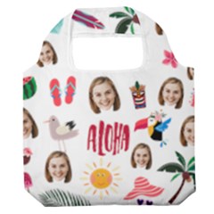Personalized Tropical Summer Photo Many Head Premium Foldable Grocery Recycle Bag Personalized Tropical Summer Photo Many Head Premium Foldable Grocery Recycle Bag