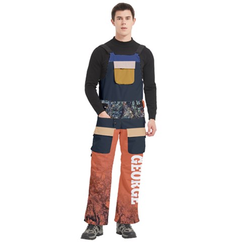Men s Side Zip Front Pouch Ski And Snowboard Bib Pants	 