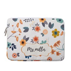 Spring flower pattern - 13 Vertical Laptop Sleeve Case With Pocket Spring flower pattern - 13 Vertical Laptop Sleeve Case With Pocket