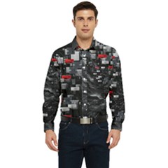 NETINT - Men s Long Sleeve Pocket Shirt (B-W) NETINT - Men s Long Sleeve Pocket Shirt (B-W)