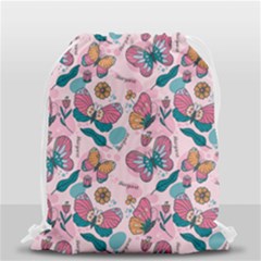 Custom Butterfly Pattern Name Any Text - Drawstring Bag (Small) Custom Butterfly Pattern Name Any Text - Drawstring Bag (Small)