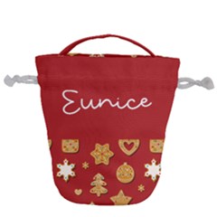 Custom Name Christmas Cookies - Drawstring Bucket Bag Custom Name Christmas Cookies - Drawstring Bucket Bag