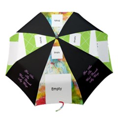 Umbrella black squares buttons and tye die - Folding Umbrella