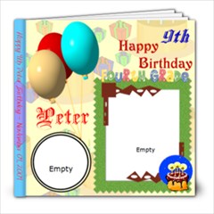 Happy Peter 9th Birthday - 8x8 Photo Book (20 pages)