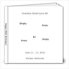 Mom Sheaf s 80th Birthday - 8x8 Photo Book (20 pages)