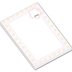 Green Floral Border - Large Memo Pads