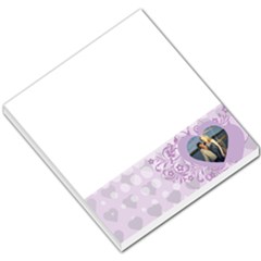 Purple Hearts White Dots - Small Memo Pads