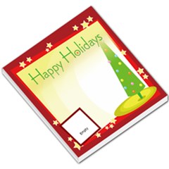 Happy Holidays Christmas Tree Red Border - Small Memo Pads