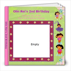 olin rei s 2nd birthday album - 8x8 Photo Book (20 pages)