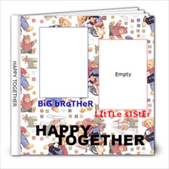 Big Brother ( Joshua) - Little Sister (Mika) : HAPPY TOGETHER :) - 8x8 Photo Book (20 pages)