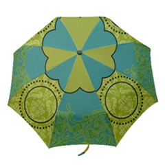 Green & Turquoise Umbrella - Folding Umbrella Green & Turquoise Umbrella - Folding Umbrella