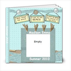 a day at the beach template book 6x6 - 6x6 Photo Book (20 pages)