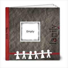 6x6 black and red family album - 6x6 Photo Book (20 pages)