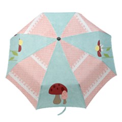 pnk and blue flower umberella - Folding Umbrella pnk and blue flower umberella - Folding Umbrella