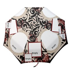 Funky Fantasy Black red & beige 2 folding umbrella Funky Fantasy Black red & beige 2 folding umbrella