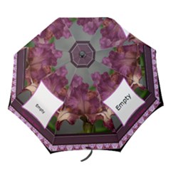 purple iris w frame  umbrella - Folding Umbrella