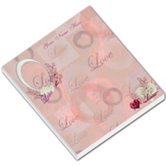 I Heart/Love You floral pink small memo pad - Small Memo Pads I Heart/Love You floral pink small memo pad - Small Memo Pads