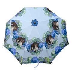 Blue Hydranga Folding Umbrella Blue Hydranga Folding Umbrella