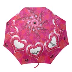 Hearts pink folding umbrella Hearts pink folding umbrella