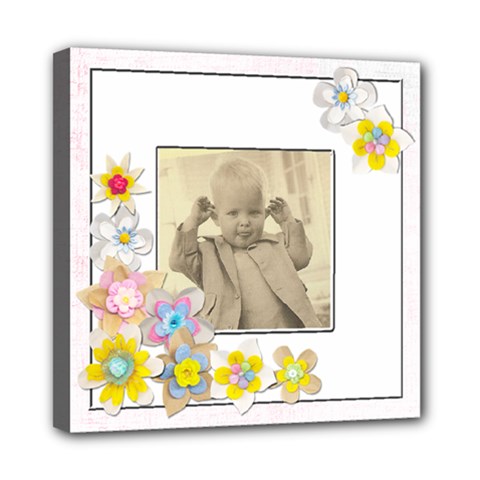 Cheeky Chappy Floral Frame 12 x 12 stretched canvas - Mini Canvas 8 x 8 (Stretched) Cheeky Chappy Floral Frame 12 x 12 stretched canvas - Mini Canvas 8 x 8 (Stretched)