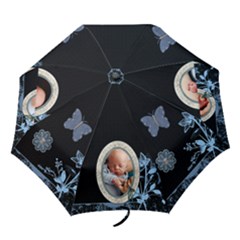 Pretty Blue/Black Folding Umbrella Pretty Blue/Black Folding Umbrella