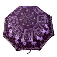 Lavender Iris Starry Night umbrella - Folding Umbrella Lavender Iris Starry Night umbrella - Folding Umbrella