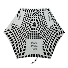 Modern Black and White Mini Folding Umbrella