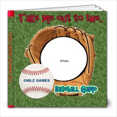 baseball game book template - 8x8 Photo Book (20 pages)