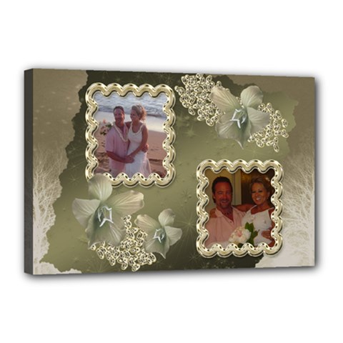 Neutral silver wedding 18x12 stretched Canvas - Canvas 18 x 12 (Stretched) Neutral silver wedding 18x12 stretched Canvas - Canvas 18 x 12 (Stretched)