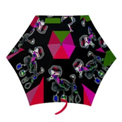 merry punk poodle - Mini Folding Umbrella