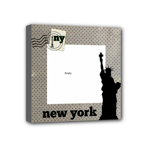 New York City - Family Vacation Wall Art - Mini Canvas 4  x 4  (Stretched)