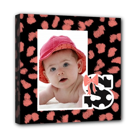 Baby -- Animal Print Wall Art - Mini Canvas 8 x 8 (Stretched) Baby -- Animal Print Wall Art - Mini Canvas 8 x 8 (Stretched)