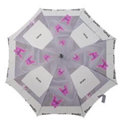 Butterflies And Flower Large Hook Handle Umbrella