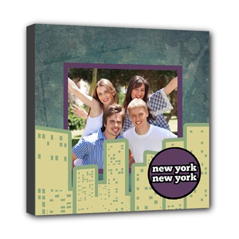 Summer in the City - New York City Wall Art - Mini Canvas 8 x 8 (Stretched) Summer in the City - New York City Wall Art - Mini Canvas 8 x 8 (Stretched)
